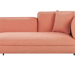 Chaise Longue De Poliéster Rosa Melocotón/negro CHEVANNES