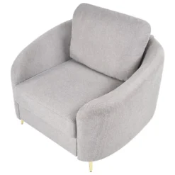 Sillón De Poliéster Gris Claro/dorado TROSA -Mimoso Sofa Ventas 023541b812224fc0b11a9cca146227dbb912283b 1f73948eedbc48c785fd8684dd564c83