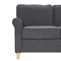 Conjunto De Sala De Estar 5 Plazas De Terciopelo Gris Oscuro/madera Clara RONNEBY -Mimoso Sofa Ventas 02daf1e06a502214efd1940acf36ac65b672aeae ec56daf801f84fb5acac73ea32358590
