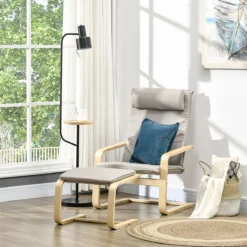 HOMCOM Sillón De Salón Con Otomana Tapizado En Tela Butaca Moderna Con Respaldo Alto Reposabrazos Y Almohada Extraíble Para Dormitorio Oficina Carga 120 Kg 67x69x100 Cm Gris -Mimoso Sofa Ventas 05795fa14532bb858ba6742e9bc018530909b59c 9901c87988134ec6b0500efec4d21de0