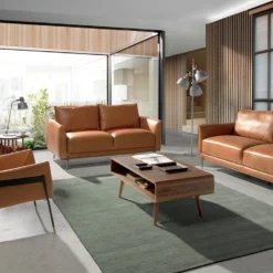 Sillón Tapizado En Piel De Origen Vacuno. Estructura De Acero Macizo Pintado En Epoxi Color Negro. -Mimoso Sofa Ventas 06561096f63a330758852d6d7ade6c74ad910104 2948e63b12a440bc8781ae9e6c1a9aa1