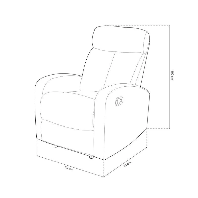 Sillón Shelby Beige, Marengo 75 X 100 X 95 Cm 7 Sillón Shelby Beige, Marengo 75 X 100 X 95 Cm - Imagen 5