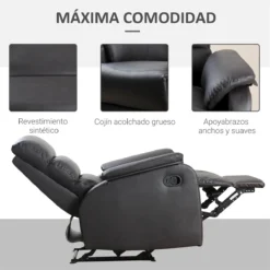 HOMCOM Sillón Relax Reclinable Manual Tapizado En PU Con Reposapiés Retráctil Asiento Y Respaldo Extra Acolchados Para Salón Oficina Dormitorio 75x92x99 Cm Marrón 15 HOMCOM Sillón Relax Reclinable Manual Tapizado En PU Con Reposapiés Retráctil Asiento Y Respaldo Extra Acolchados Para Salón Oficina Dormitorio 75x92x99 Cm Marrón -Mimoso Sofa Ventas 08a7c72c06573b510a3a3a9261b470307b592a98 61c41651c5884b5190f8f951dbf13a79