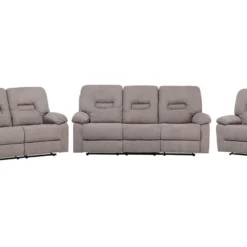 Conjunto De Sala De Estar 6 Plazas De Poliéster Gris Pardo BERGEN -Mimoso Sofa Ventas 094a0fbe9e9c1067a2772fbdcb3402ab7622912b e9ad429b17254981a4bdb245a722be93