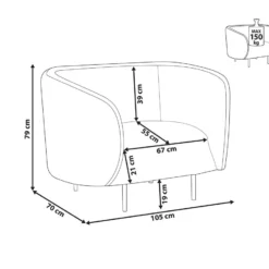 Sillón De Poliéster Blanco/negro LOEN -Mimoso Sofa Ventas 0c19c79e33f22db912dbdfc32f8e050925b16b93 742399b53f2a462c8f63ad68fae0854b
