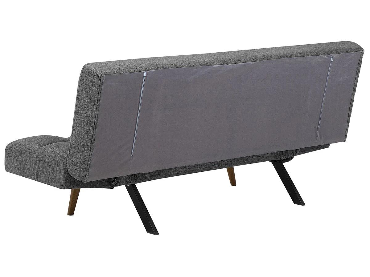 Sofá Cama 3 Plazas Tapizado Gris Oscuro INGARO 8 Sofá Cama 3 Plazas Tapizado Gris Oscuro INGARO - Imagen 6