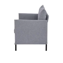HOMCOM Sofá De 2 Plazas Tapizado En Lino Sintético Sillón Biplaza De Salón Con Cojines Acolchados Desenfundables Reposabrazos Y Patas De Acero 130x67x76,5 Cm Gris -Mimoso Sofa Ventas 0f8ec5ab2f23814e9cf5a640e54bab8dc91bb319 6085a7b4a78b4f759c712140069fcf87