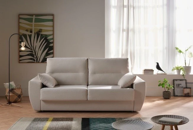 Sofá Cama Italiano Mónaco 3 Plazas 200X96Cm Tela Antimanchas Color Gris 5 Sofá Cama Italiano Mónaco 3 Plazas 200X96Cm Tela Antimanchas Color Gris - Imagen 3