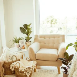 Sillón De Poliéster Beige Arena/madera Clara MOTALA -Mimoso Sofa Ventas 10b33d8605c06c1c600db05a6aeca89232a1c6c4 501dc630706f4ec2a9aa2f55c0489d37