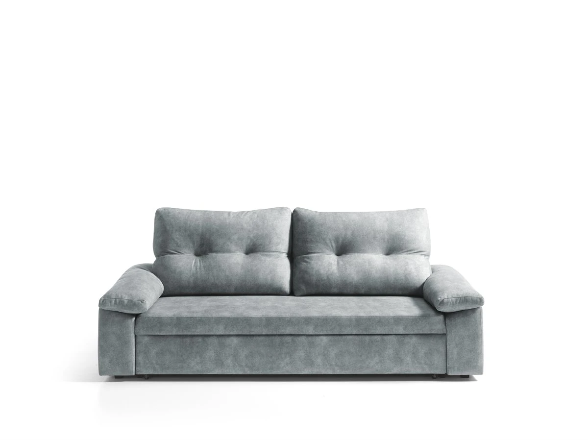 Sofá Cama MIXX Con Almohadas De Respaldos Color Gris 3 Sofá Cama MIXX Con Almohadas De Respaldos Color Gris