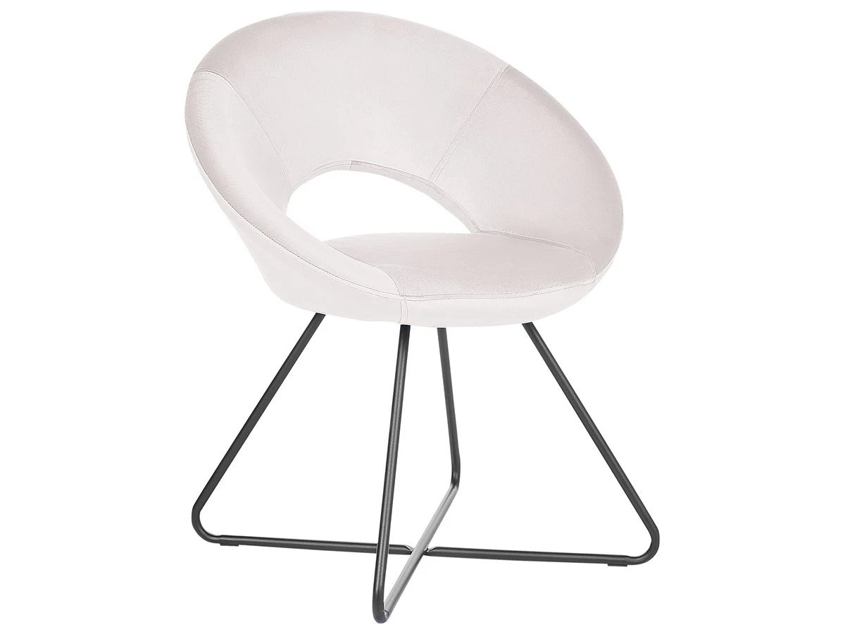 Sillón De Terciopelo Beige/negro RACHEL 3 Sillón De Terciopelo Beige/negro RACHEL