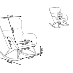 Silla Mecedora De Terciopelo Verde Oscuro/madera Clara/negro ELLAN -Mimoso Sofa Ventas 1512d6d680b4ffe558a4905eb99d6815d728683c b9bd525ed125483f94d417124cccba8e