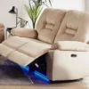 Sofá 2 Plazas LED Reclinable De Terciopelo Beige Arena BERGEN -Mimoso Sofa Ventas 1d67e35b0f343029f3b77241ecab77c47a2511d7 9d209df343b8482393b2586425b53157