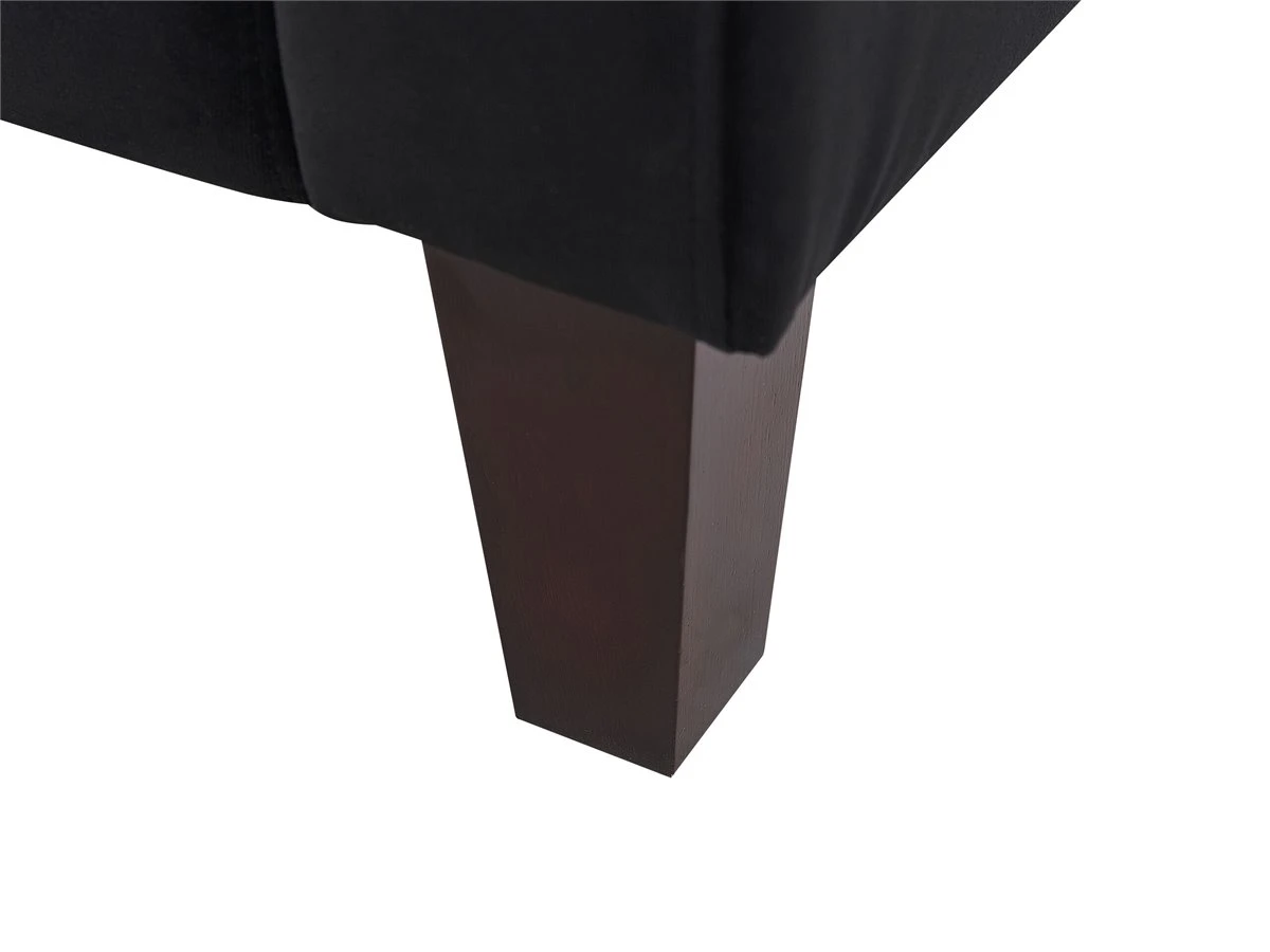 Sillón Reclinable De Terciopelo Negro/madera Oscura EGERSUND 12 Sillón Reclinable De Terciopelo Negro/madera Oscura EGERSUND - Imagen 10