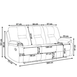 Sofá 3 Plazas LED Reclinable De Terciopelo Beige Arena BERGEN -Mimoso Sofa Ventas 2378e2e4beea13b79359d19388e300572e645ae7 59f3b7523cfc4da289ce642144f85572