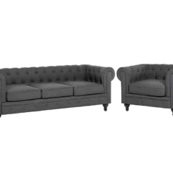 Conjunto De Sala De Estar 4 Plazas Gris CHESTERFIELD 15 Conjunto De Sala De Estar 4 Plazas Gris CHESTERFIELD -Mimoso Sofa Ventas 242280d25378d601badbf07b631ae1fae2408f01 599c591eddba4f8d8e89d3675327835e