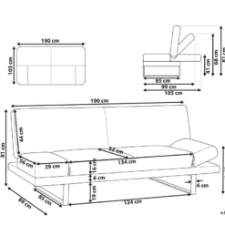Sofá Cama De Poliéster Gris Claro YORK -Mimoso Sofa Ventas 27e81d803f2ae8816e23d66421fd1ced2ab42a25 88c119dc233244f9a3b657317f8bd1ad