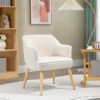 HOMCOM Sillón Nórdico Moderno Butaca De Salón Tapizada En Lino Con Patas De Madera Para Dormitorio Oficina Estudio Carga 120 Kg 64,5x65x79,5 Cm Crema -Mimoso Sofa Ventas 287b9a635a63396eb05847b11b2b10ad81f76464 070fec70f7ca4373beadb64d3ce6080c