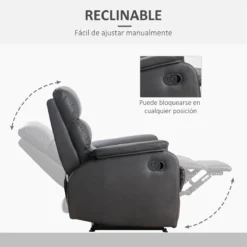 HOMCOM Sillón Relax Reclinable Manual Tapizado En PU Con Reposapiés Retráctil Asiento Y Respaldo Extra Acolchados Para Salón Oficina Dormitorio 75x92x99 Cm Marrón 14 HOMCOM Sillón Relax Reclinable Manual Tapizado En PU Con Reposapiés Retráctil Asiento Y Respaldo Extra Acolchados Para Salón Oficina Dormitorio 75x92x99 Cm Marrón -Mimoso Sofa Ventas 290a8395ed3bf48c96d6071588aad12d681543ef 66a62310cfa8473b897866b146f0400c