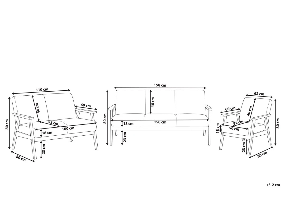 Conjunto De Sofás 6 Plazas Gris ASNES 5 Conjunto De Sofás 6 Plazas Gris ASNES - Imagen 3