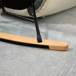 HOMCOM Sillón Mecedora Silla Balancín Tapizada En Lino Moderno Con Respaldo Alto Y Patas De Madera Para Salón Dormitorio Carga 150 Kg 42x46x47 Cm Gris -Mimoso Sofa Ventas 2e542b2c0b2cf7479a45bc145b01b2bc91acdba5 bcab9b34c47b4be2b1d1dd464e977c4a