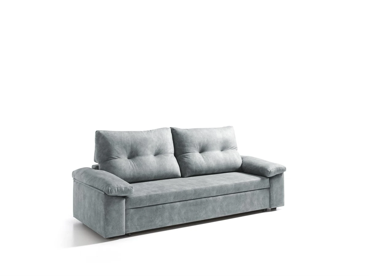Sofá Cama MIXX Con Almohadas De Respaldos Color Gris 5 Sofá Cama MIXX Con Almohadas De Respaldos Color Gris - Imagen 3