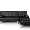Sofá Chaise Longue AROA-XS, Polipiel De 3 Plazas Convertible En Cama, Color NEGRO. 198x150cm 2 Sofá Chaise Longue AROA-XS, Polipiel De 3 Plazas Convertible En Cama, Color NEGRO. 198x150cm -Mimoso Sofa Ventas 308cdbc0d66d57b036236349e711edb6f5a415aa d293aae431534d3690959e9f6fc5ffca