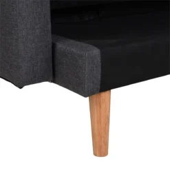 HOMCOM Sofá De 3 Plazas Cama Individual Diseño 2 En 1 Plegable Con Reposabrazos Tapicería En Tela Estructura Sólida Patas Elevadas Acolchado Cómodo 187x90x86,5 Cm Gris -Mimoso Sofa Ventas 3106085c9d3736ec02cc8b5d50885565fa7a8454 f38133654aa6453993a93cff7588b338