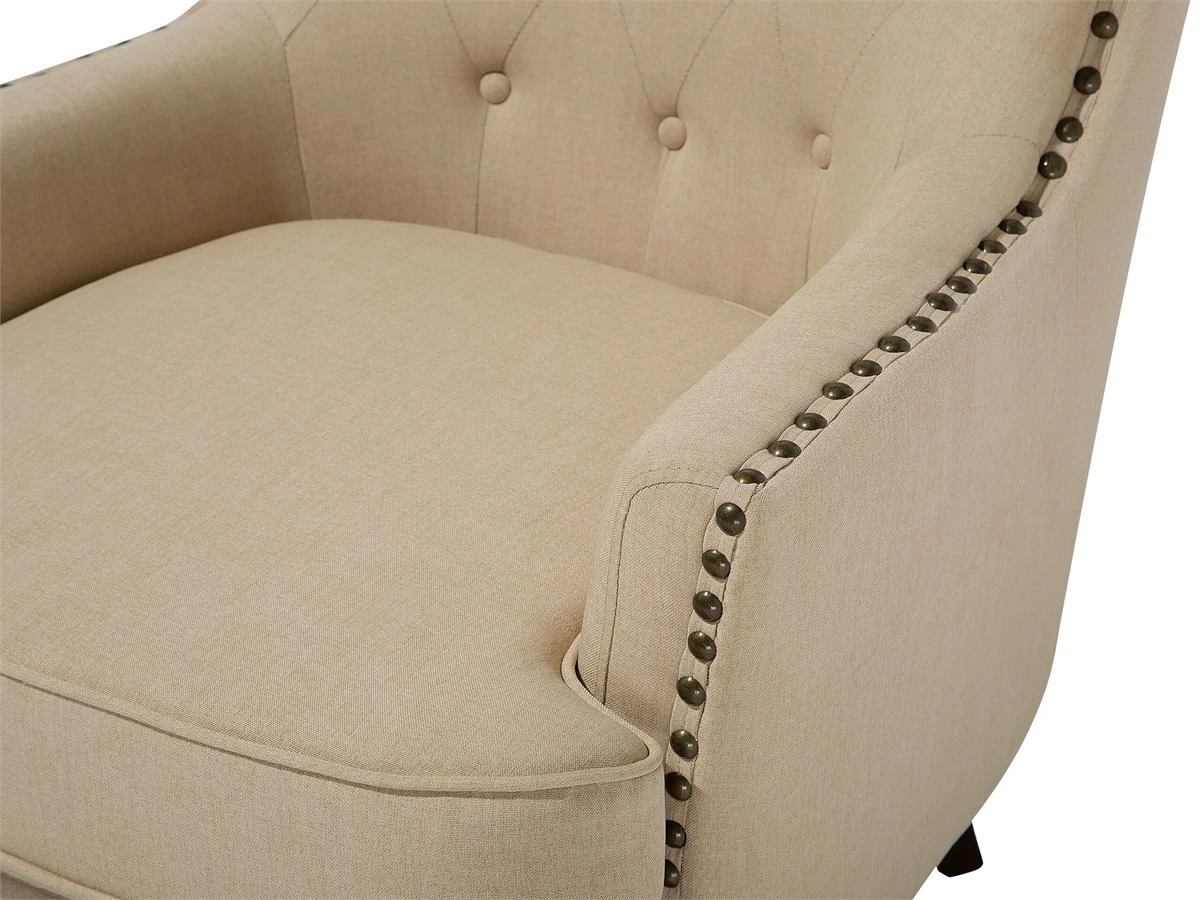 Sillón Tapizado Beige VIBORG II 10 Sillón Tapizado Beige VIBORG II - Imagen 8