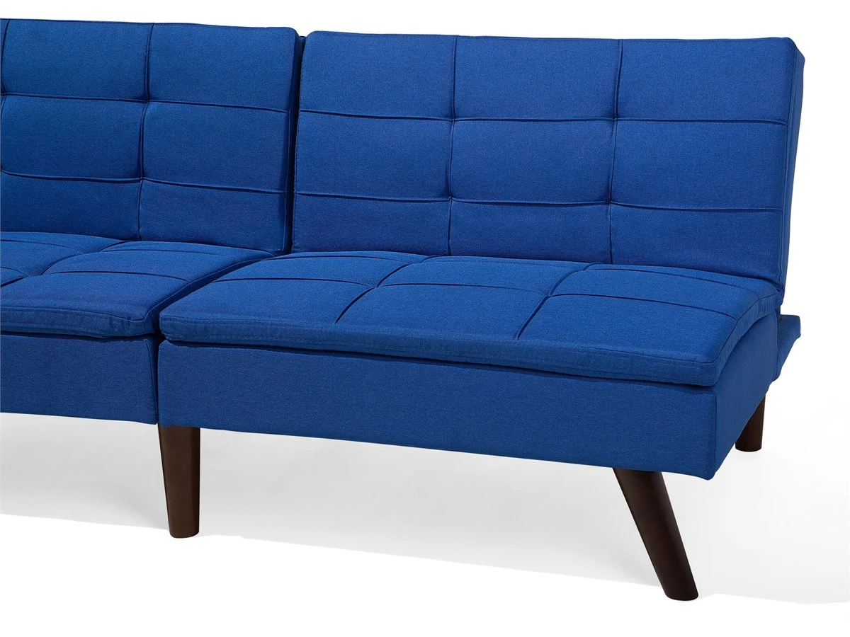 Sofá Cama 3 Plazas Tapizado Azul Marino RONNE 8 Sofá Cama 3 Plazas Tapizado Azul Marino RONNE - Imagen 6