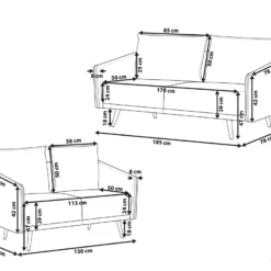 Conjunto De Sala De Estar 5 Plazas De Terciopelo Gris MAURA -Mimoso Sofa Ventas 36afcc1b7c83327bf1823b1114a3b0bc54ca55d8 1a1fbdd841d247b7b7d7beccca6c5778
