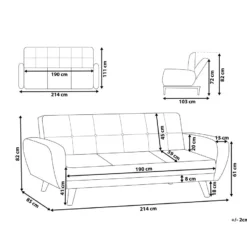 Sofá Cama 3 Plazas Tapizado Gris Claro FLORLI -Mimoso Sofa Ventas 400d193e01110e14fd99d3c1b94c080f431d688b a703d70cb0d146d781ca402214428815