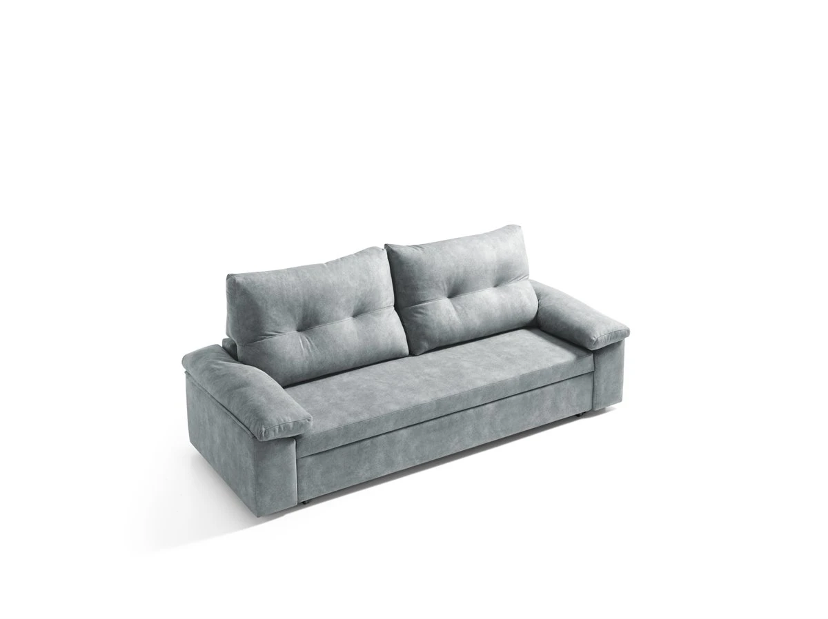 Sofá Cama MIXX Con Almohadas De Respaldos Color Gris 6 Sofá Cama MIXX Con Almohadas De Respaldos Color Gris - Imagen 4