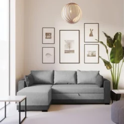 BUDWING Leah - Sofá Rinconera Reversible - Convertible - 3 Plazas - Gris -Mimoso Sofa Ventas 430b38e1ab89b3fe71ac96d9133a4f525ec6a435 b73dd98d422945578e1ae5a1b19388d9