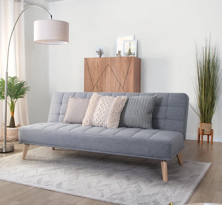 Sofá Cama De Tela OLIVIA Color Gris 4 Sofá Cama De Tela OLIVIA Color Gris - Imagen 2