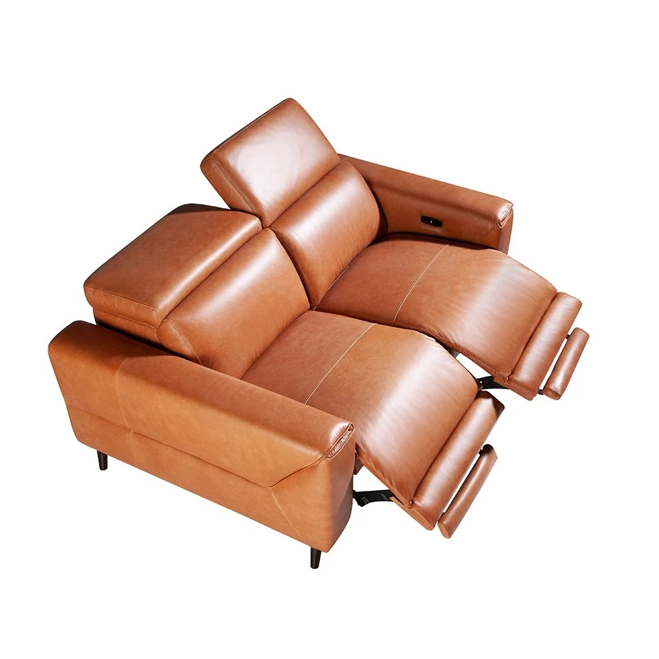 Sofá 3 Plazas Tapizado En Piel De Origen Vacuno.Asientos Con Mecanismos De Relax Eléctricos Y Reposacabezas Articulados Independientes. Estructura Interior De Madera De Pino Natural Y Patas En Madera Maciza Color Nogal. 9 Sofá 3 Plazas Tapizado En Piel De Origen Vacuno.Asientos Con Mecanismos De Relax Eléctricos Y Reposacabezas Articulados Independientes. Estructura Interior De Madera De Pino Natural Y Patas En Madera Maciza Color Nogal. - Imagen 7