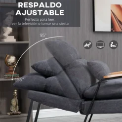 HOMCOM Sillón Relax Con Reposapiés Sillón Reclinable Con Respaldo Ajustable Tapizado En Pana Marco De Acero Y Cojines Para Salón Dormitorio 68x91,5x88 Cm Gris -Mimoso Sofa Ventas 47f266752b05cb15d0c34fa0b4044540f713431a 637ad4c55930491787cdaf05ba0fac6f