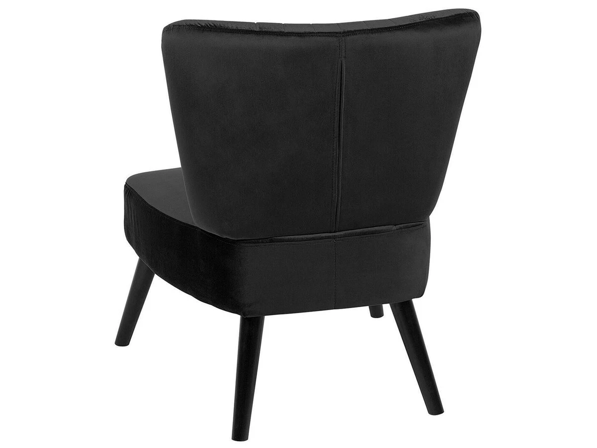 Sillón De Terciopelo Negro VAASA 8 Sillón De Terciopelo Negro VAASA - Imagen 6