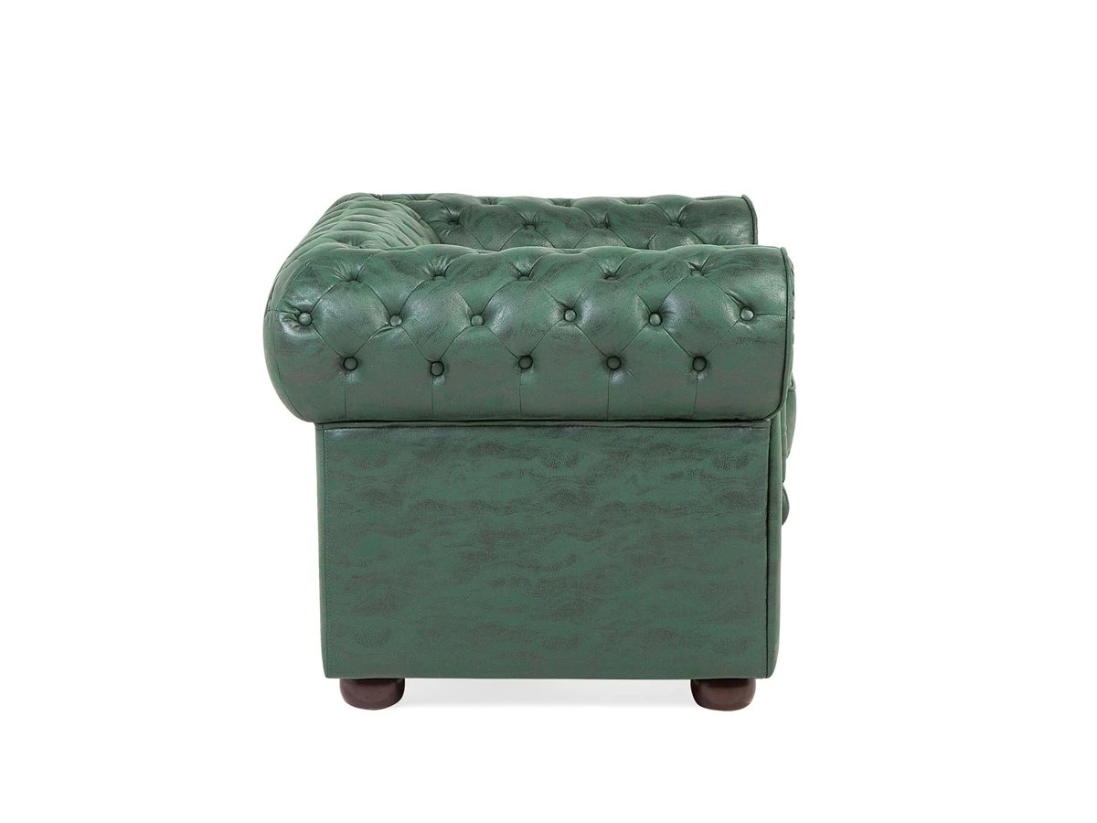 Sillón De Piel Sintética Verde CHESTERFIELD 8 Sillón De Piel Sintética Verde CHESTERFIELD - Imagen 6