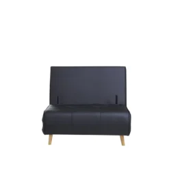 Sillón Cama Piel Sintética ONE Color Negro