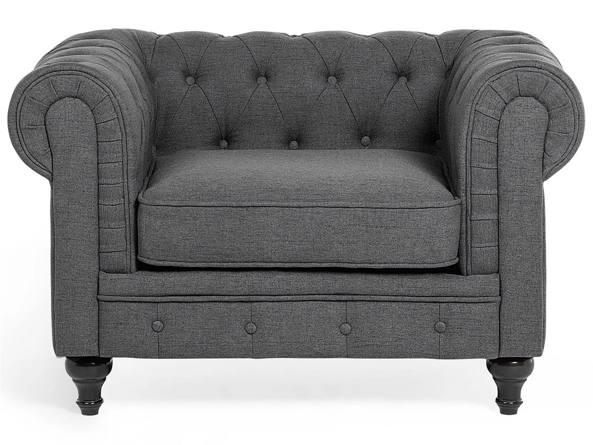 Sillón Tapizado Color Gris CHESTERFIELD 7 Sillón Tapizado Color Gris CHESTERFIELD - Imagen 5