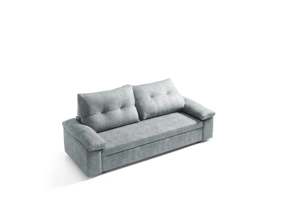 Sofá Cama MIXX Con Almohadas De Respaldos Color Gris 7 Sofá Cama MIXX Con Almohadas De Respaldos Color Gris - Imagen 5