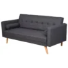 HOMCOM Sofá De 3 Plazas Cama Individual Diseño 2 En 1 Plegable Con Reposabrazos Tapicería En Tela Estructura Sólida Patas Elevadas Acolchado Cómodo 187x90x86,5 Cm Gris -Mimoso Sofa Ventas 5693a169f914c91dc9bf207106fb3a219f58d28e b2aa9dbf9dc34af79f5809415e24cac5