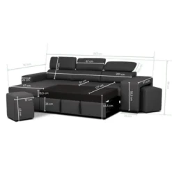 BUDWING John - Sofá Esquinero Reversible - Convertible Con Reposacabezas Ajustable Y 2 Reposapiés - 3 Plazas 9 BUDWING John - Sofá Esquinero Reversible - Convertible Con Reposacabezas Ajustable Y 2 Reposapiés - 3 Plazas -Mimoso Sofa Ventas 572a17a632ebc352b1c19851c97485f297b34280 454818084bf8488a8217d1ee3c697669