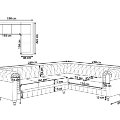 Sofá Esquinero En Piel Sintética Negro Izquierdo CHESTERFIELD -Mimoso Sofa Ventas 584e9de7389171ac7e5fe3235ec24e67c7aeb3de 59957398118549829c956ff7de582661