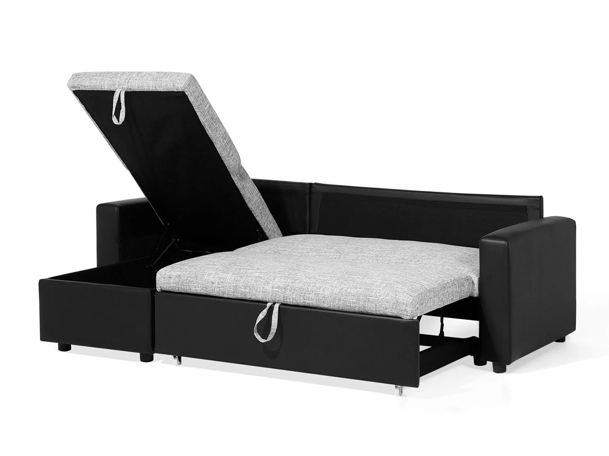 Sofá Cama Esquinero De Poliéster Gris Oscuro/beige Derecho TAMPERE 8 Sofá Cama Esquinero De Poliéster Gris Oscuro/beige Derecho TAMPERE - Imagen 6