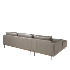 Sofá Chaise Longue (L) Tapizado En Piel De Origen Vacuno Color Gris Oscuro Con Base En Madera De Haya Vaporizada. Estructura De Patas En Acero Macizo Inoxidable Oscurecido. -Mimoso Sofa Ventas 5c95302965ba30b408ddae3cfc7743bbc2ee3401 03327ae6c04e4a7e94a90d72485f34bf