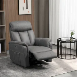 HOMCOM Sillón Reclinable Eléctrico Tapizado En Tejido Técnico Sillón Relax De Salón Con Reclinación 155° Reposapiés Y 2 Bolsillos Laterales 95x90x105 Cm Gris Oscuro -Mimoso Sofa Ventas 60a85188e62b2256a24091ef72ff585dbab13aed cf0066bccfb14bf2889592cf4c9904bf
