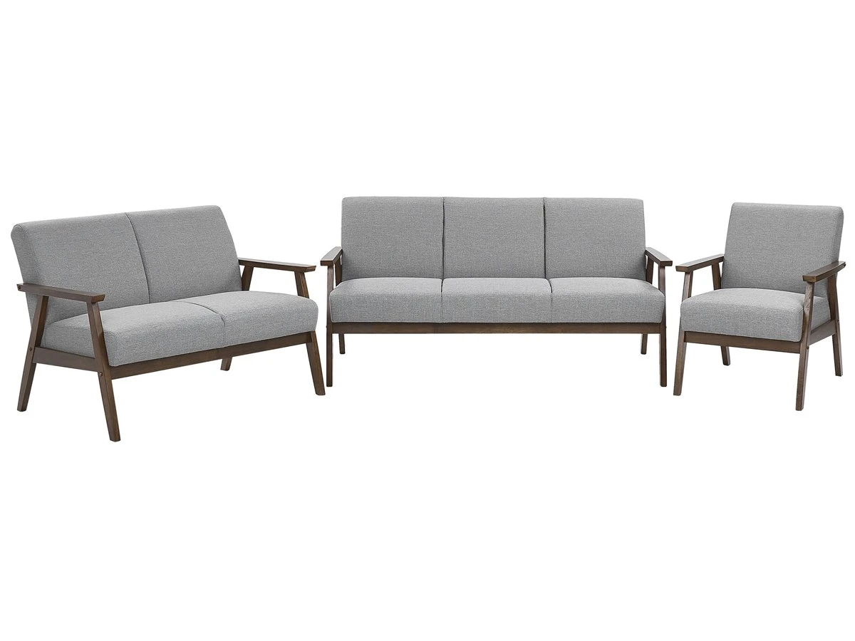 Conjunto De Sofás 6 Plazas Gris ASNES 4 Conjunto De Sofás 6 Plazas Gris ASNES - Imagen 2