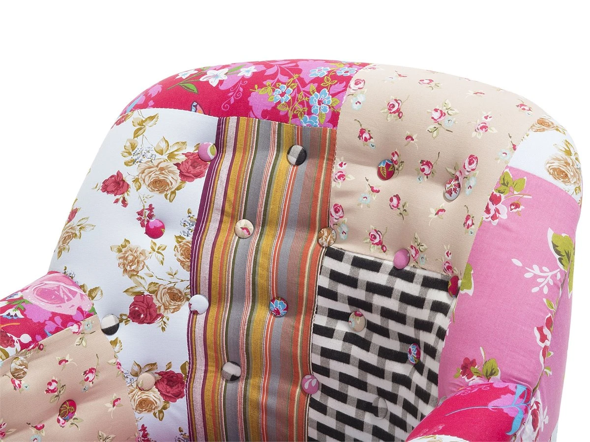 Sillón Patchwork Multicolor MANDAL 8 Sillón Patchwork Multicolor MANDAL - Imagen 6